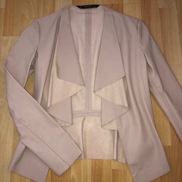 Zara Jackets & Blazers - Baby pink leather blazer